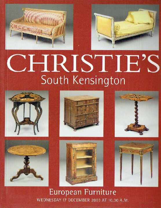 Christies December 2003 European Furniture