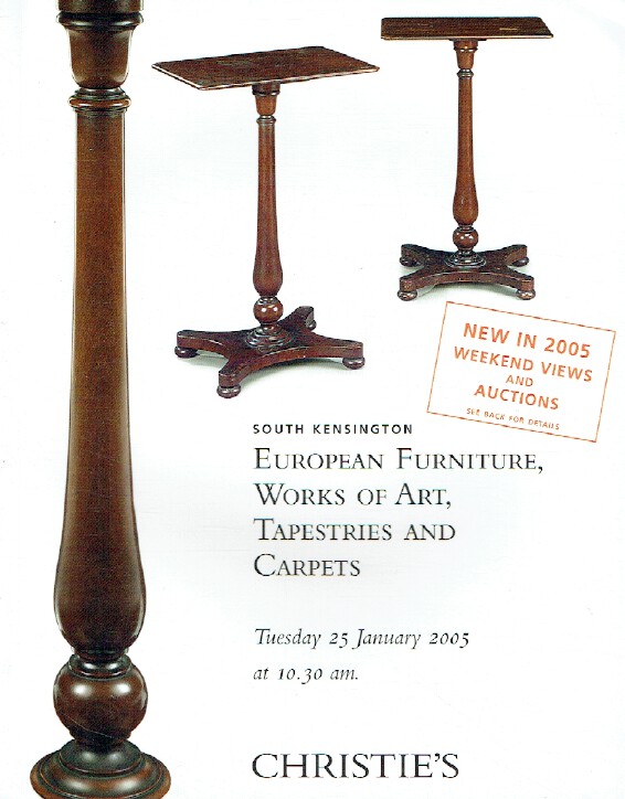 Christies January 2005 European Furniture, WOA, Tapestries (Digital only)