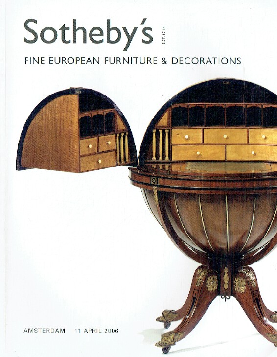 Sothebys April 2006 Fine European Furniture & Decorations