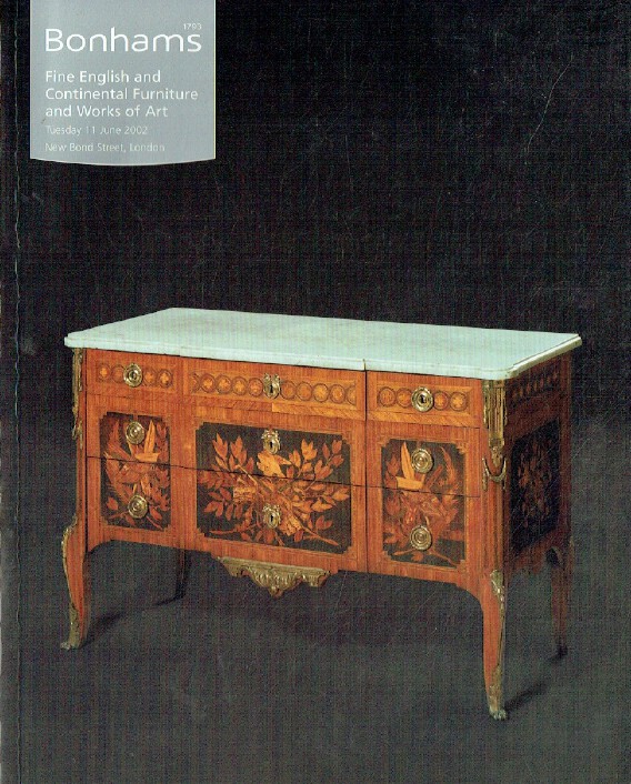 Bonhams June 2002 Fine English & Continental Furniture and Works of Art