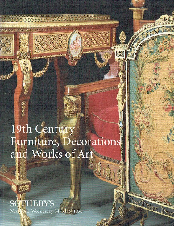 Sothebys March 1996 19th Century Furniture, Decorations & WOA