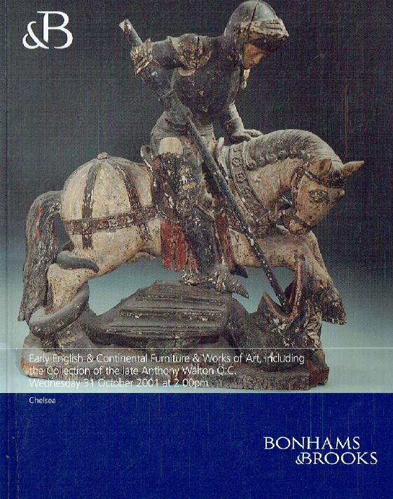 Bonhams & Brooks October 2001 Early English & Continental Furniture & WOA, etc.