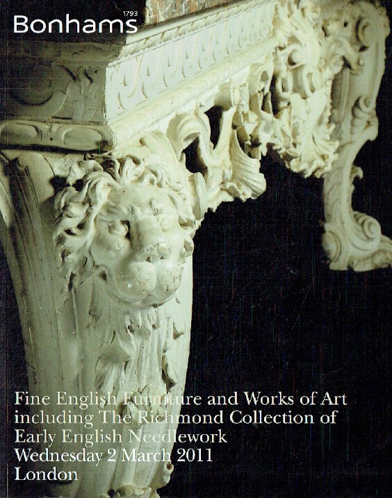 Bonhams March 2011 Fine English Furniture & WOA inc. Richmond Collection - Click Image to Close