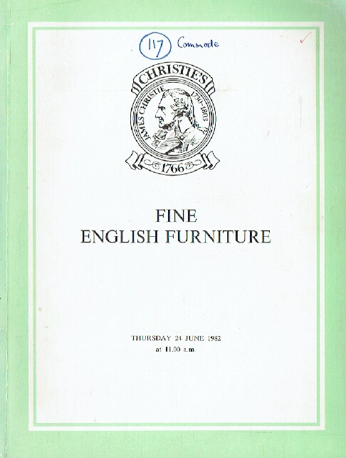 Christies June 1982 Fine English Furniture