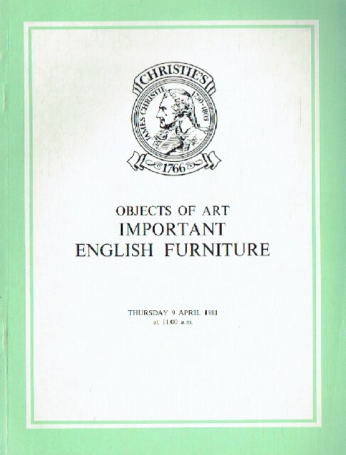 Christies April 1981 Important English Furniture