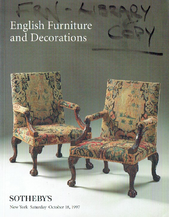 Sothebys October 1997 English Furniture & Decorations