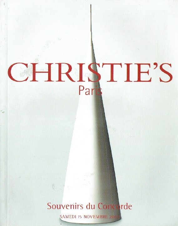 Christies November 2003 Souvenirs of the Concorde