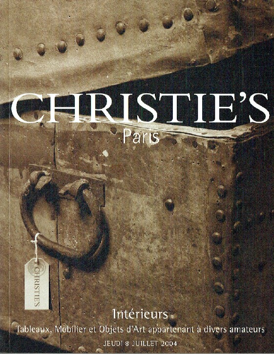Christies September 2004 Interiors, Paintings, Furniture & Objects