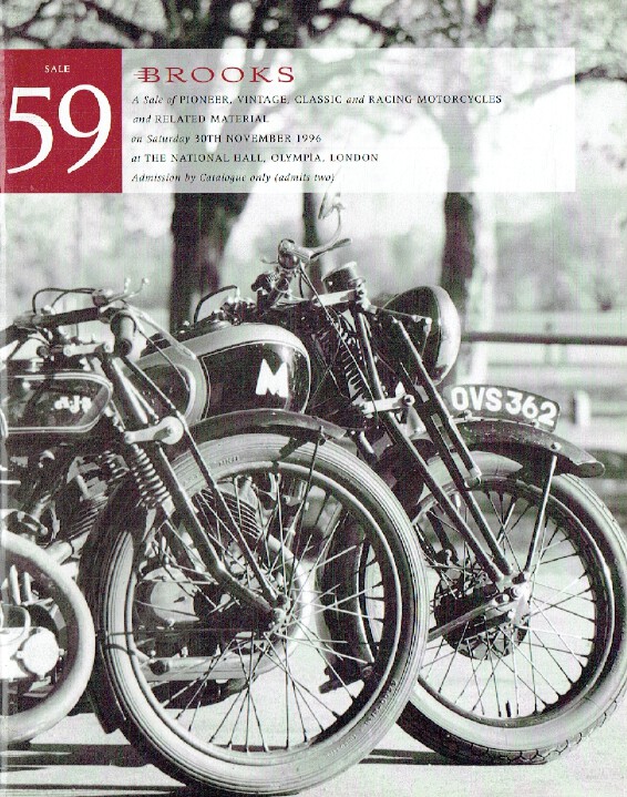 Brooks November 1996 Pioneer, Vintage, Classic & Racing Motorcycles