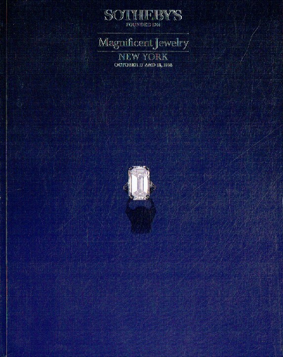 Sothebys October 1988 Magnificent Jewelry