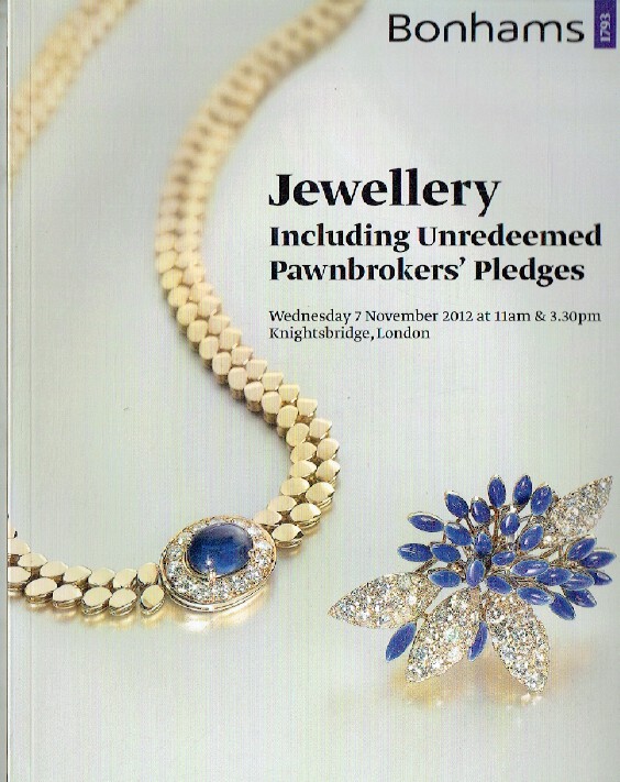 Bonhams November 2012 Jewellery inc. Unredeemed Pawnbrokers' Pledges