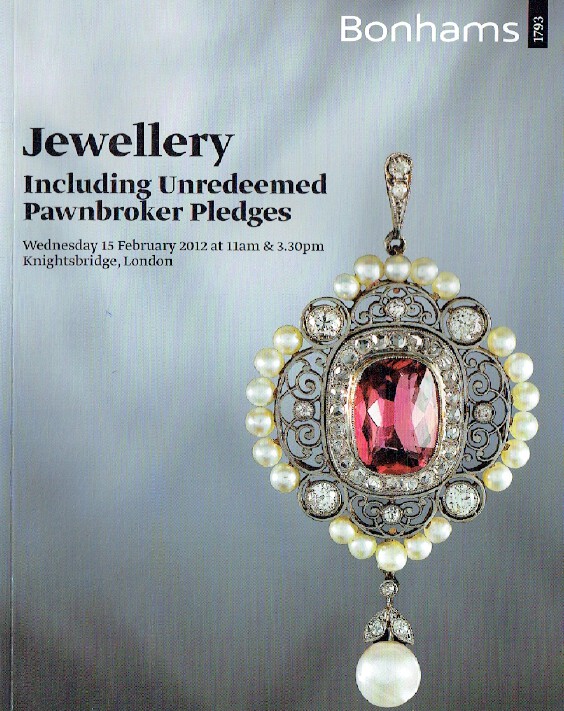 Bonhams February 2012 Jewellery inc. Unredeemed Pawnbrokers' Pledges