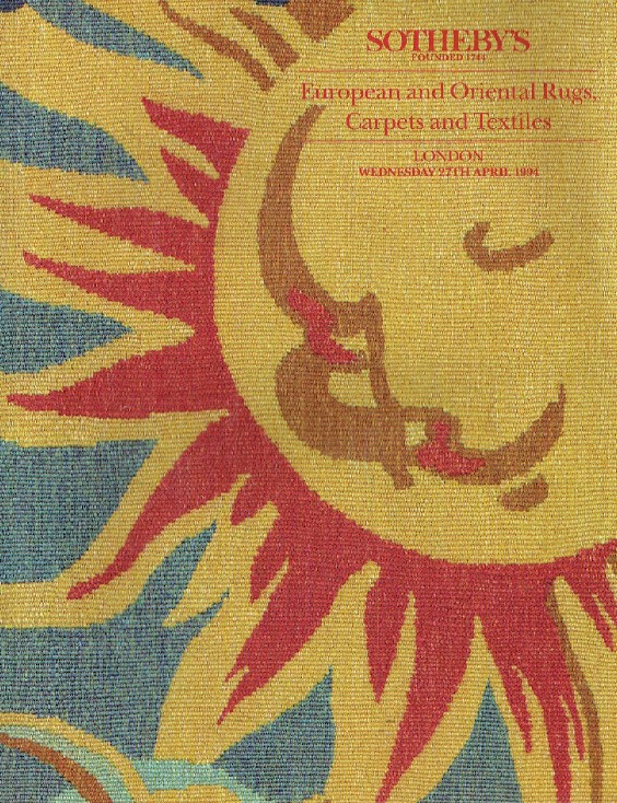 Sothebys April 1994 European & Oriental Rugs Carpets & Textiles