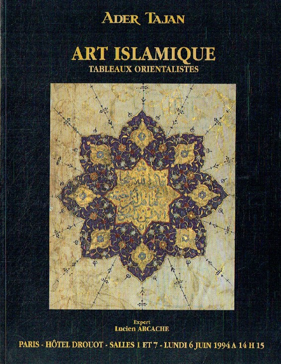 Ader Tajan June 1994 Islamic Art & Orientalist Paintings - Click Image to Close