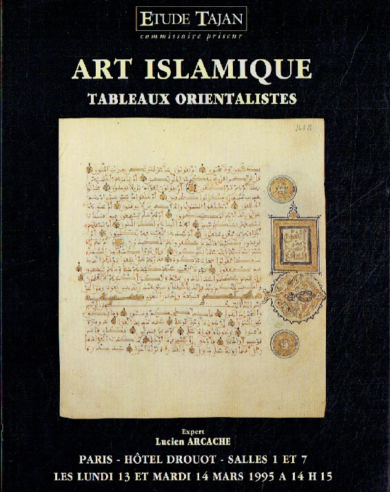 Etude Tajan March 1995 Islamic Art & Orientalist Paintings