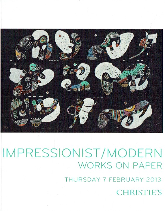 Christies February 2013 Impressionist/Modern Works on Paper