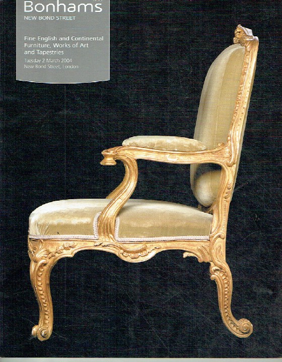 Bonhams March 2004 Fine English and Continental Furniture, WOA & Tapestries - Click Image to Close