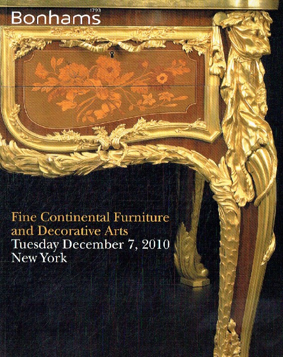 Bonhams December 2010 Fine Continental Furniture & Decorative Arts