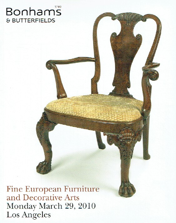 Bonhams & Butterfields March 2010 Fine European Furniture & Decorative Arts
