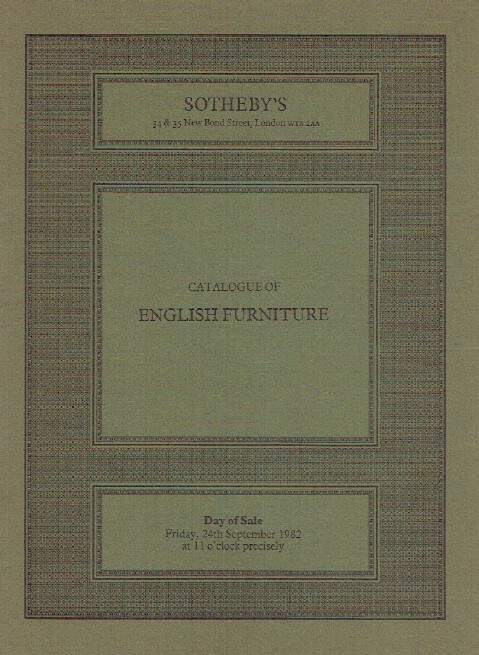Sothebys September 1982 English Furniture