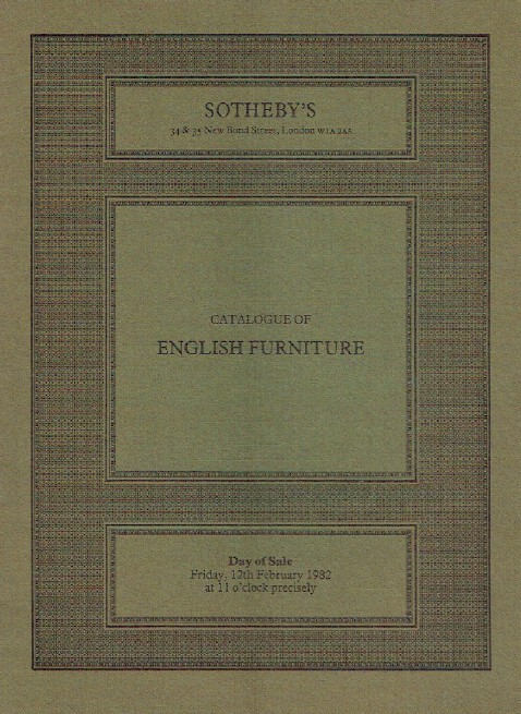Sothebys February 1982 English Furniture