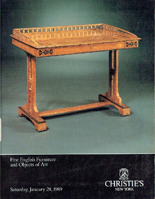 Christies January 1989 Fine English Furniture & Objects of Art