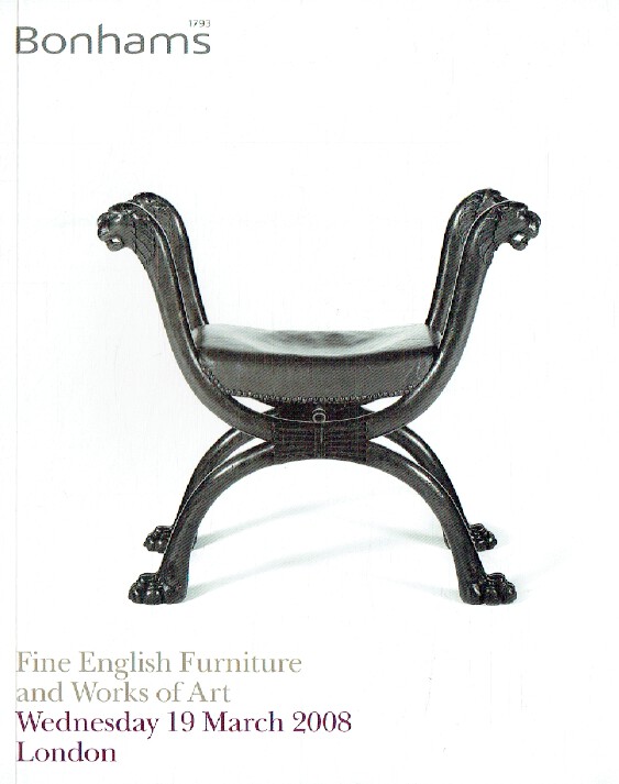 Bonhams March 2008 Fine English Furniture & Works of Art
