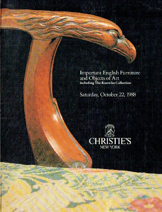 Christies October 1988 Important English Furniture & Objects of Art inc. Knowles