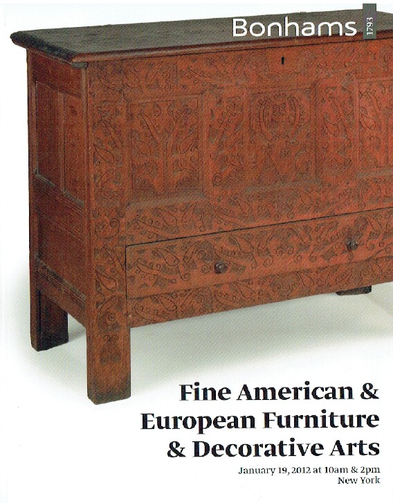 Bonhams January 2012 Fine American & European Furniture and Decorative Arts - Click Image to Close