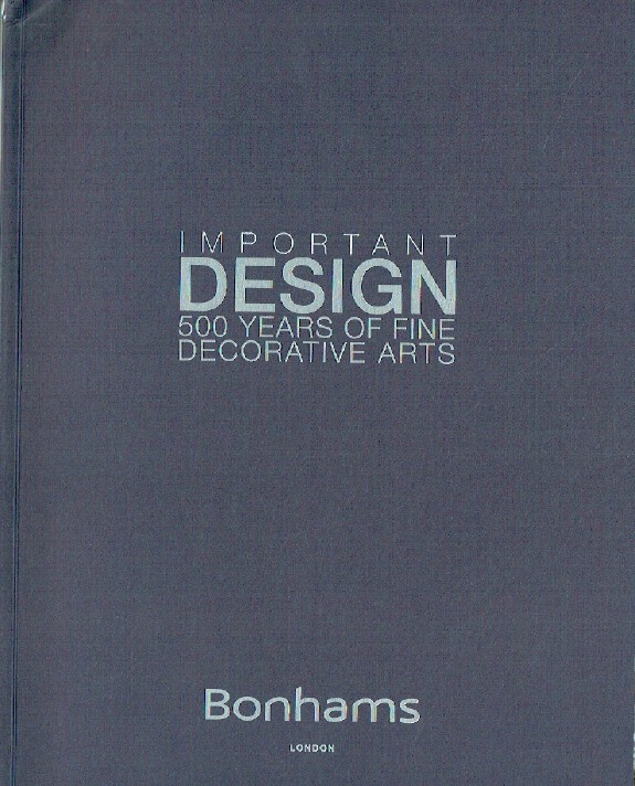 Bonhams April 2017 Important Design 500 Years of Fine Decorative Arts