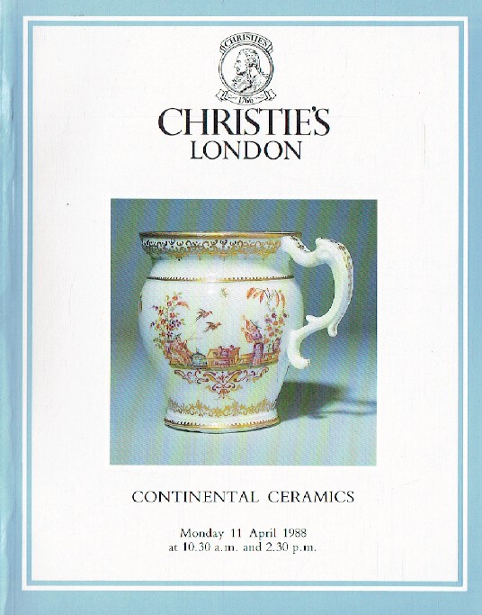 Christies April 1988 Continental Ceramics