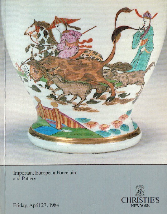 Christies April 1984 Important European Porcelain & Pottery