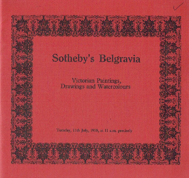 Sothebys July 1978 Victorian Paintings, Drawings & Watercolours