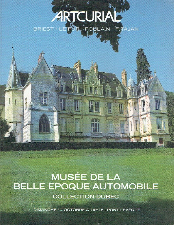 Artcurial October 2007 Dubec Collection of Collector's Cars (Digital only)