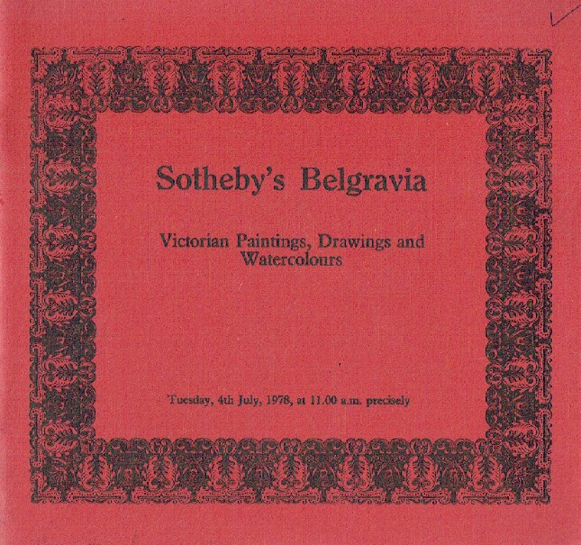 Sothebys July 1978 Victorian Paintings, Drawings & Watercolours