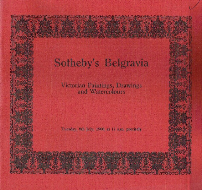 Sothebys July 1980 Victorian Paintings, Drawings & Watercolours