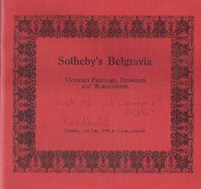 Sothebys July 1979 Victorian Paintings, Drawings & Watercolours (Digital only)