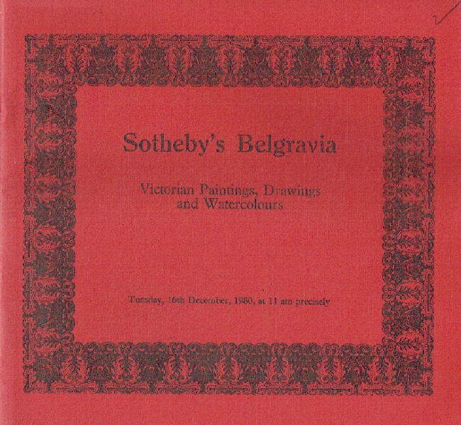Sothebys December 1980 Victorian Paintings, Drawings & Watercolours