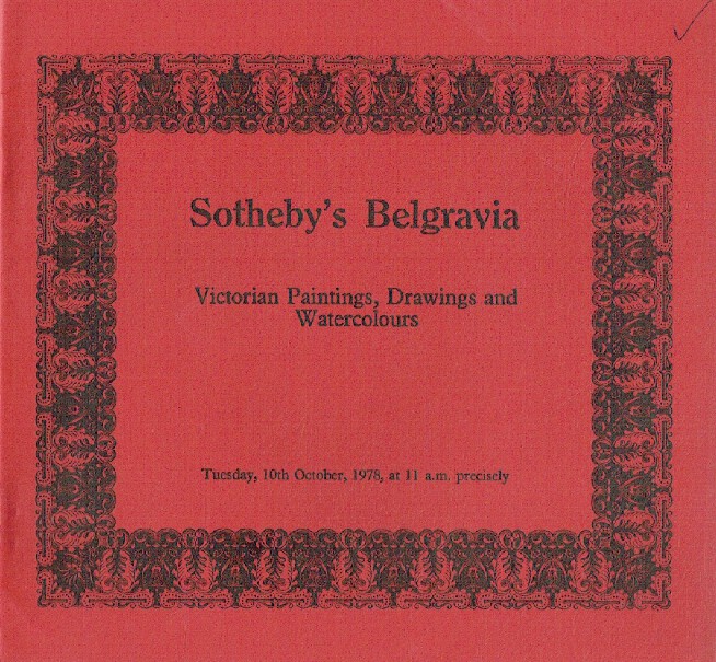 Sothebys October 1978 Victorian Paintings, Drawings & Watercolours