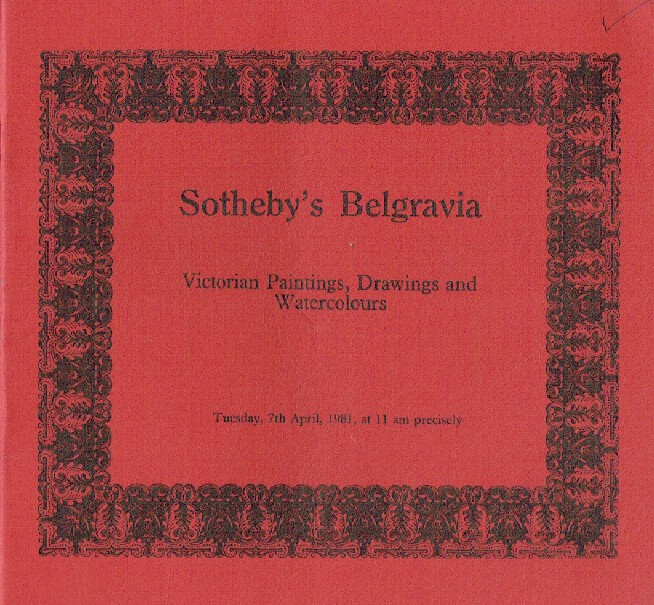 Sothebys April 1981 Victorian Paintings, Drawings & Watercolours