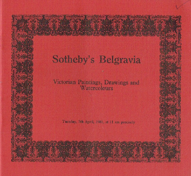 Sothebys April 1981 Victorian Paintings, Drawings & Watercolours