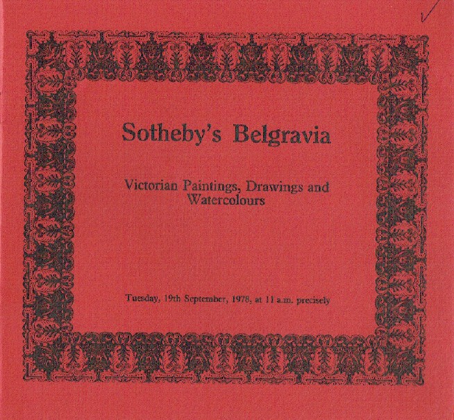 Sothebys September 1978 Victorian Paintings, Drawings & Watercolours