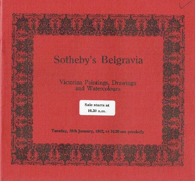 Sothebys January 1982 Victorian Paintings, Drawings & Watercolours