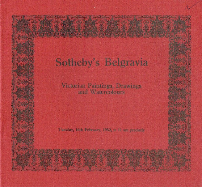 Sothebys February 1982 Victorian Paintings, Drawings & Watercolours