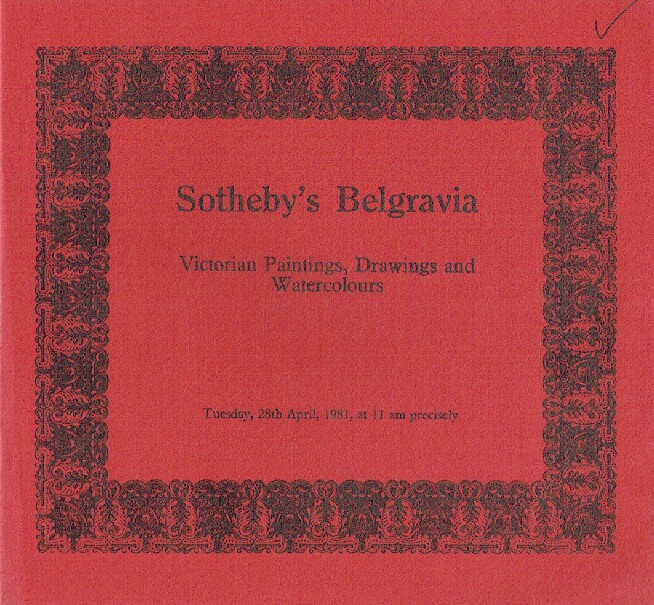 Sothebys April 1981 Victorian Paintings, Drawings & Watercolours