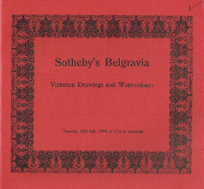 Sothebys July 1980 Victorian Paintings, Drawings & Watercolours