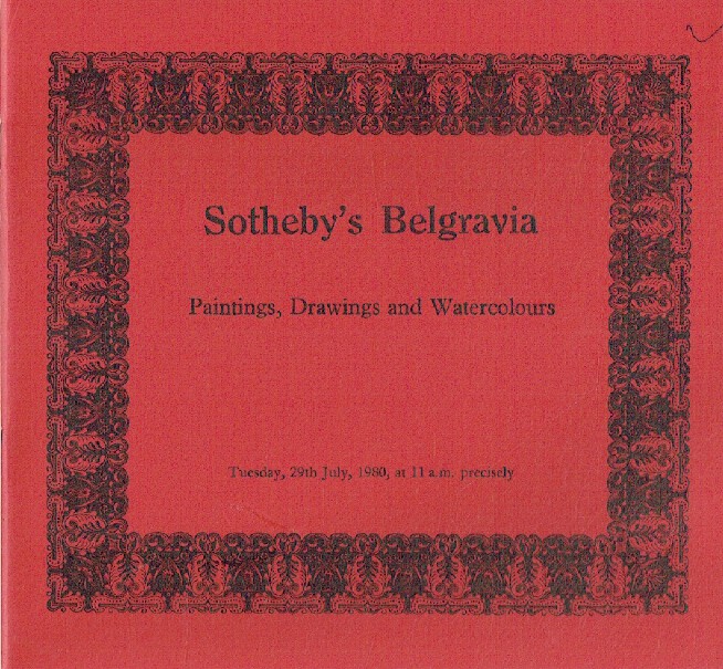 Sothebys July 1980 Victorian Paintings, Drawings & Watercolours