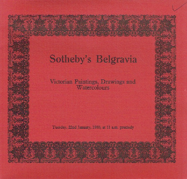 Sothebys January 1980 Victorian Paintings, Drawings & Watercolours