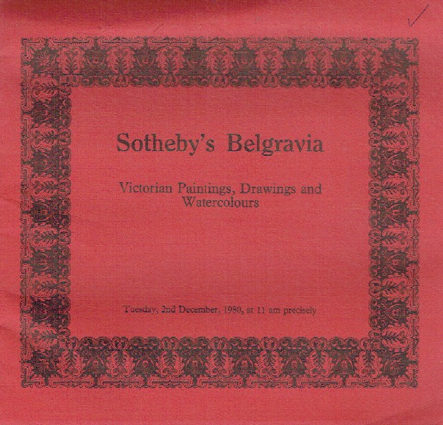 Sothebys December 1980 Victorian Paintings, Drawings & Watercolours
