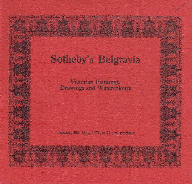 Sothebys May 1978 Victorian Paintings, Drawings & Watercolours